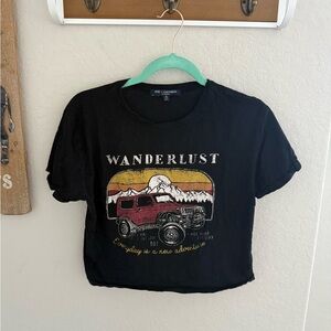 💪🏻👚 One Clothing Wanderlust Crop Top Black Medium